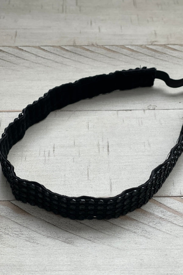 BlingBland Headband in Black for Gymnasts