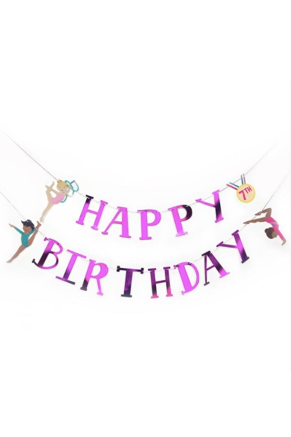 Gymnastics Birthday Party Decoration Kit for 12 Guests