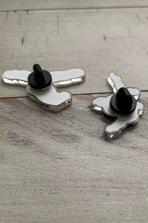 back view of gymnastics pins