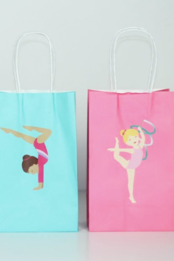 Gymnastics Favor Bag Stickers