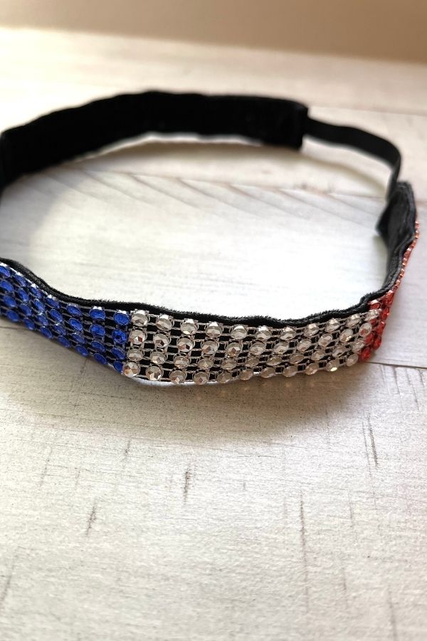 Red white blue headband for gymnasts - Stick It Girl Boutique