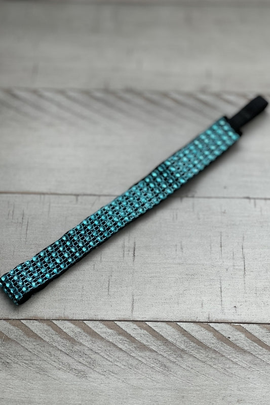 Teal Blingband Non slip Headband