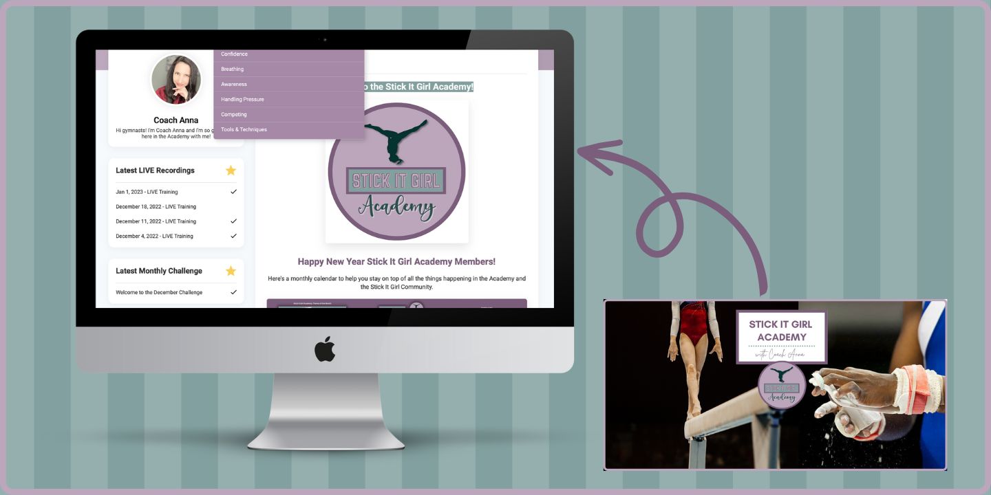 Stick It Girl Academy Mental Training Membership for Gymnasts