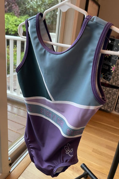 Gymnastics Leotard - Get It Girl with Shimmery Hologram Fabric – Stick It  Girl LLC