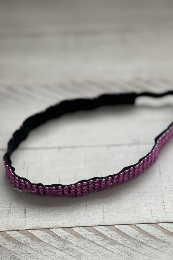 Non-Slip Dark Pink Blingband Headband