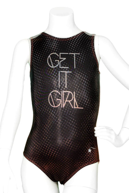 Gymnastics Leotard - Get It Girl with Shimmery Hologram Fabric Leotards Destira 