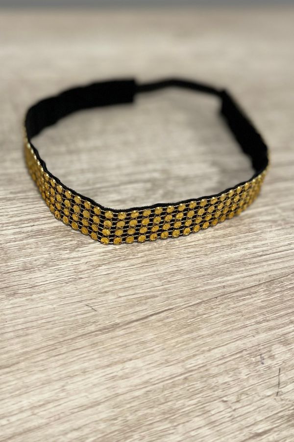 Gold Blingband Sequin Headband for gymnasts
