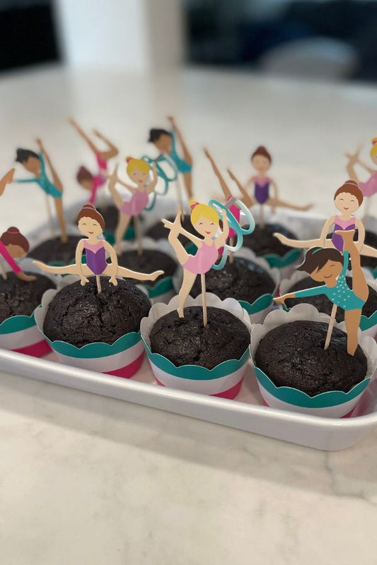 gymnastics Cupcake Toppers