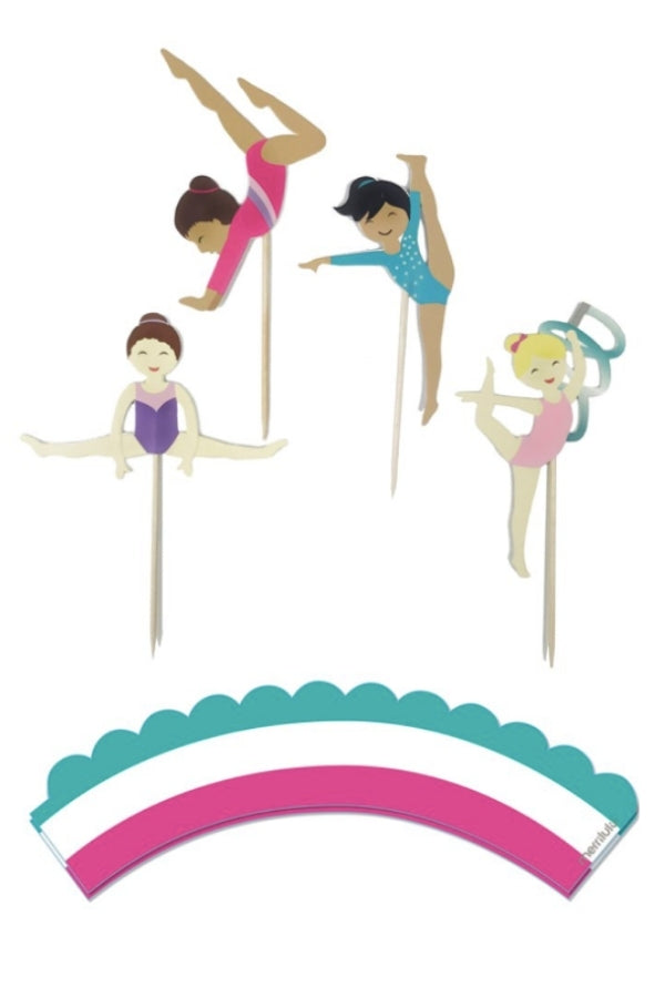 Gymnastics Cupcake Toppers and Wrappers
