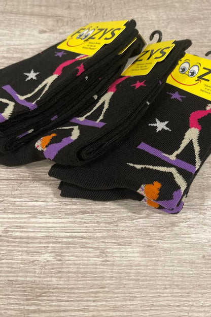 Gymnastics Socks in black - Stick It Girl Boutique