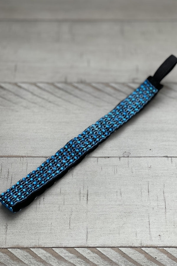 Ocean Blue Blingband Headband for Gymnasts