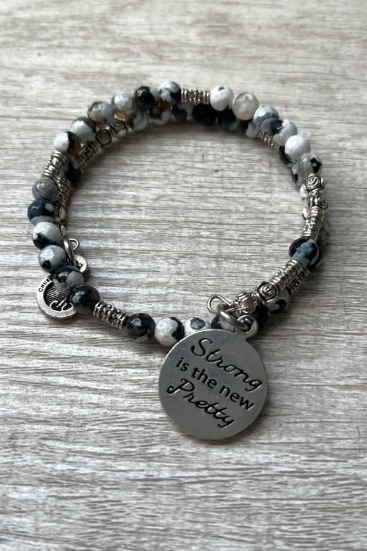 Strong Is The New Pretty gymnastics bracelet 0 Stick It Girl Boutique
