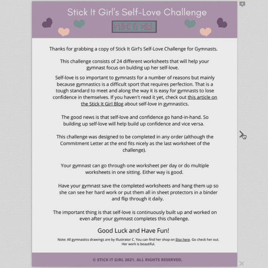 Self-Love Challenge for Gymnasts
